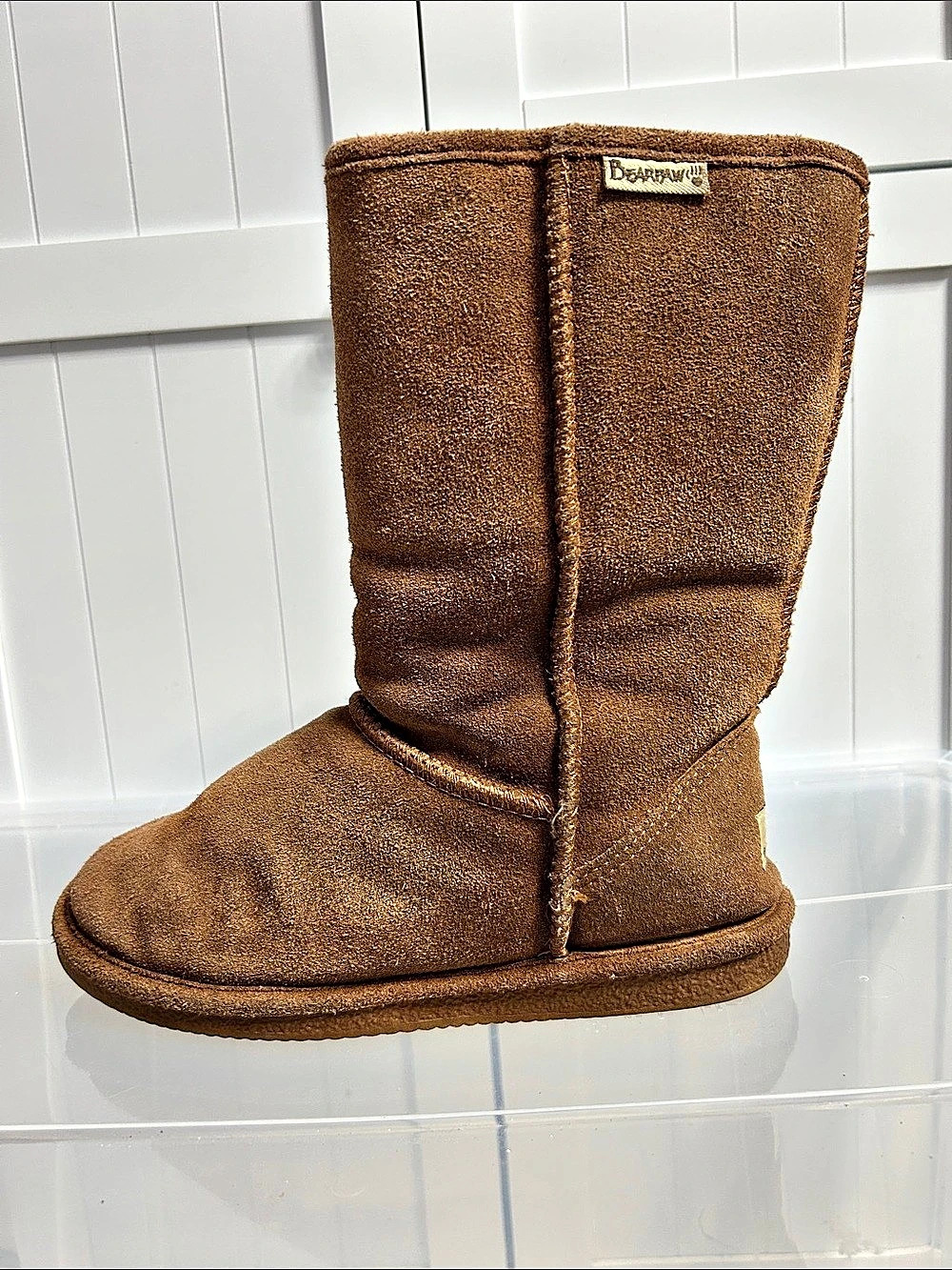 Bearpaw Emma Short Boot Suede Winter Boots Brown US 7